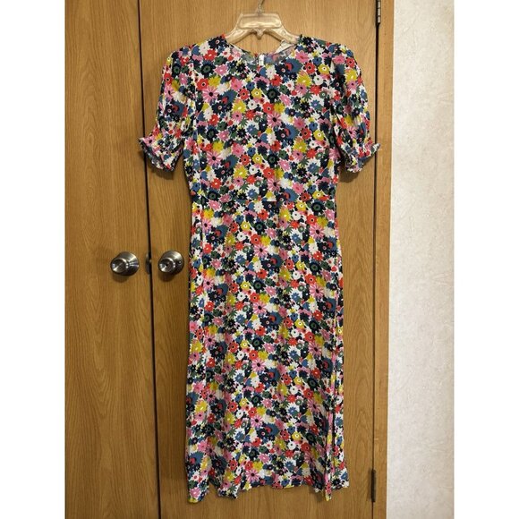 BODEN Corinne Midi Tea Dress Pink Floral Dainty Cottagecore Classic Feminine 12 - Picture 2 of 10
